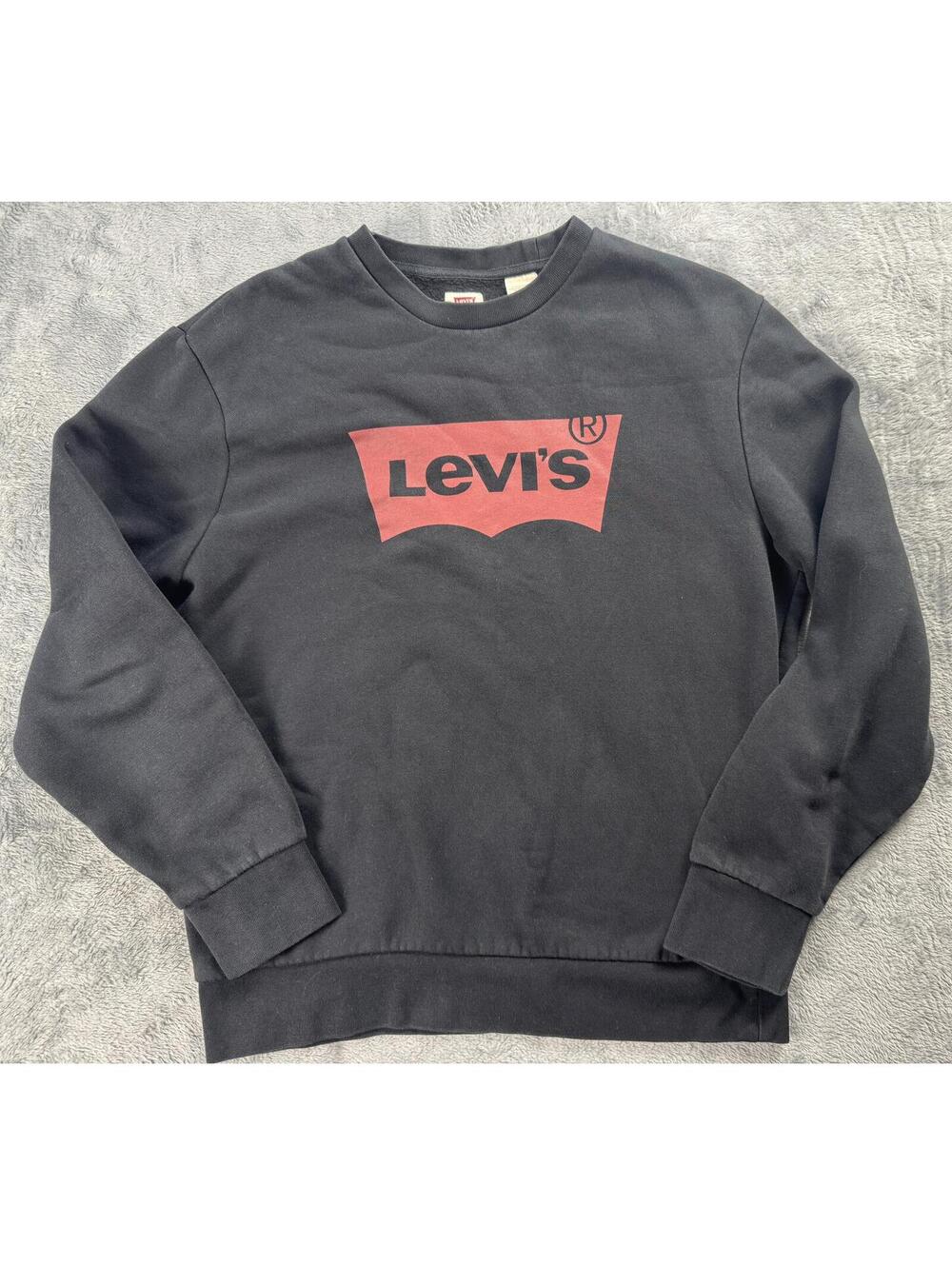 LEVI'S STRAUSS & CO Crew Neck Navy Blue Jumper Pullover Sweater Men Size S